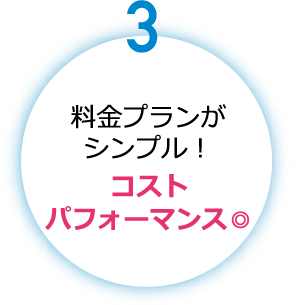 3.料金プランがシンプル！コストパフォーマンス◎